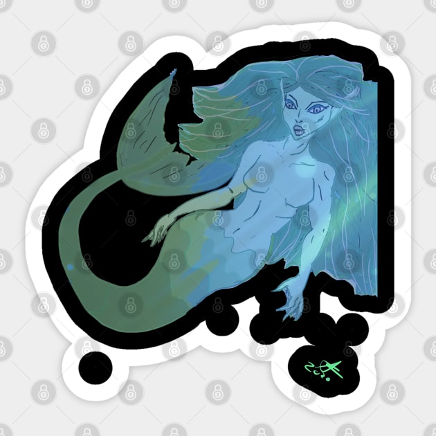 Mermaid 2 Sticker by TonyBreeden